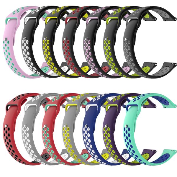 Regenbogenbänder für Huami Amazfit GTS 3 GTR 2 ZEPP E z Silicon Armband Gurt für Xiaomi Mi Uhrenfarbe 2 Mibro -Luftsport -Armband