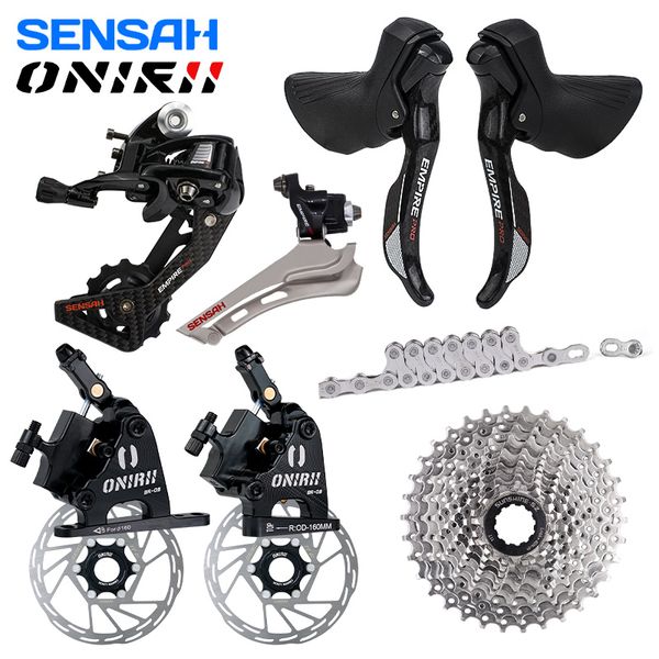 Sensah Empire Pro 2x12 Speed Road Bike Groupset 12V SHIFTER DERILEILLS Cassetta per biciclette 105 5800 R7000 Ultegra Ut Bike Part