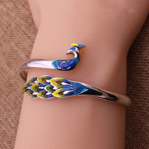 Weiya Cloisonne Armband berühmte Familienstil farbenfrohe Pfauen tropfende Öl weibliche Phoenix sendet Frau und Freundin Schmuck