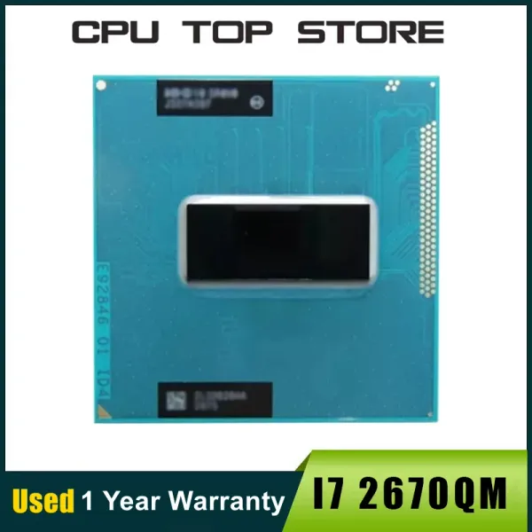 Процессор использовал Core I7 2670QM 2,20 ГГц 4 -х по 8 -й чтение ноутбука CPU 45W 6 МБ кэш SR02N.