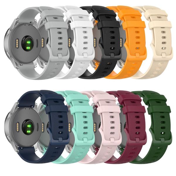 22mm Sportband für Garmin vivoaktive 4 Samsung Galaxy Watch 46 mm/Ausrüstung S3 Fossil Gen 5 Uhrenband Weiche Handgelenksbänder Weiß