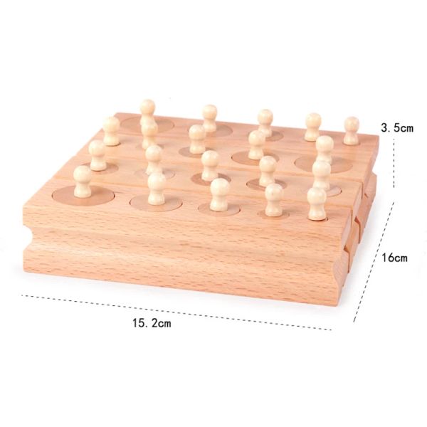 Baby Montessori Educational Wooden Toys Blocco cilindri a presa colorato impostato per bambini Educational Preschool Early Learning Toy