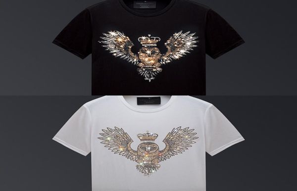 Plus size 2021 Owl Crown Rhines Thirts Thirts Brand Brand Short Sleeve Fashion Man Streetwear O Neck Slim Tshirts Camisetas Hombre X07267849852