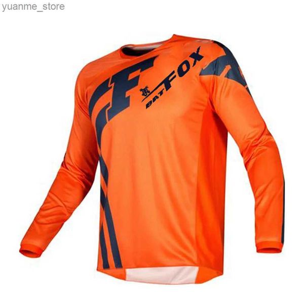 Radsporthemden Tops Fledermaushemden Downhill Jersey Mountain Bike Jerseys Camiseta Racing Jersey Offroad DH Cycling Jersey Motocross T-Shirt Y240410