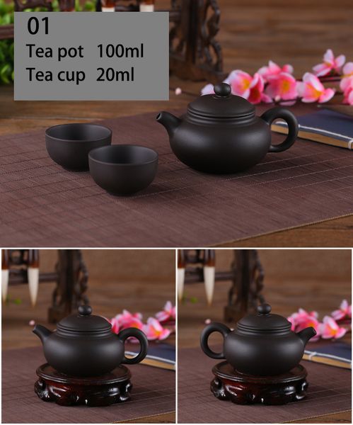 Yixing Purple Clay Tee -Set umfassen 1 Topf 2 Tassen, Xishi Pot Tee Ceremony, Zisha Keramik -Keramik Teetasse, China Kung Fu Tee Sets
