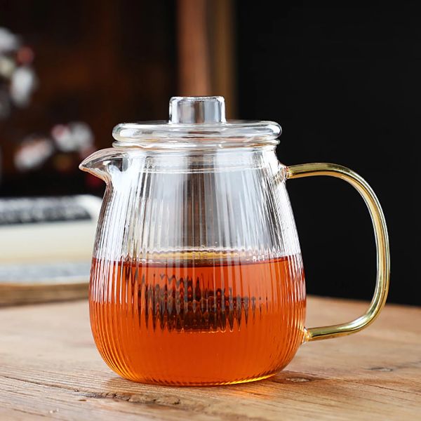 Tea vaso in vetro Tesot a fuoco resistente al calore Filtratura del bollitore di teiera resistenti ad alta temperatura set tè da tè tè tè vaso per la salute