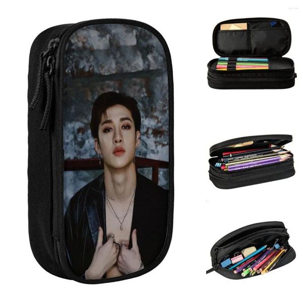 Kpop Brand Pencil Case Classic Box Box Sags Big Matter School Supplies Подарки карандаш