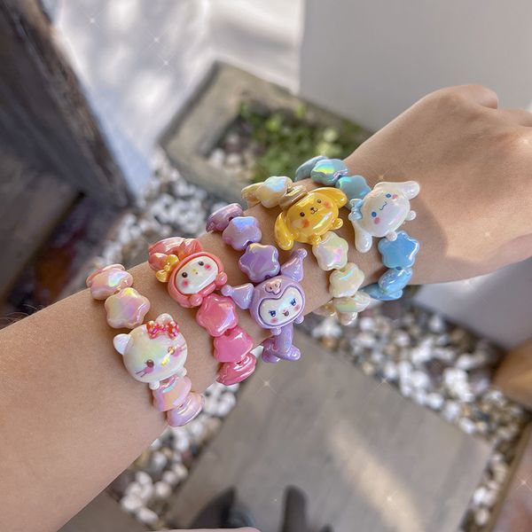 Bracciale coppia di ragazze cartoni animati, braccialetto di migliori amiche di una studentessa, Crystal Jade Guigou Kuromiins