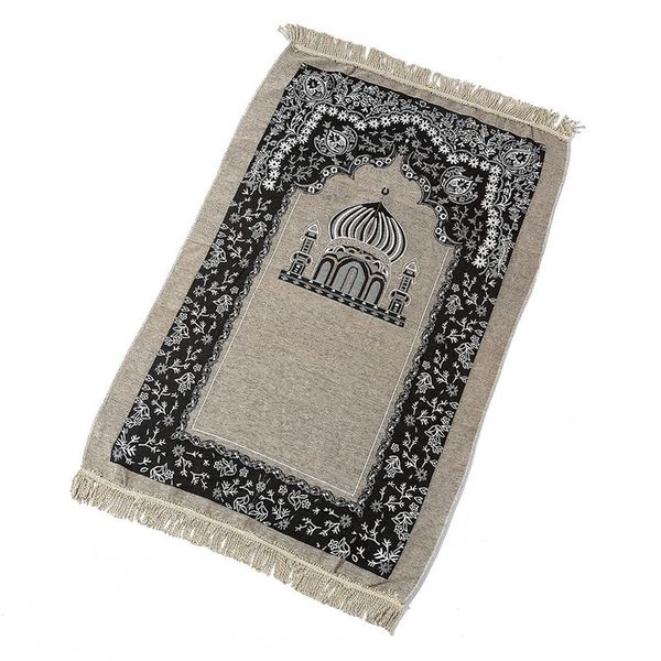 Großhandel 70*110 cm florale islamische muslimische Gebetsmatte Salat Musallah Gebetspuppte Teppich Teppich Tapete Banheiro Islamische Gebet matte