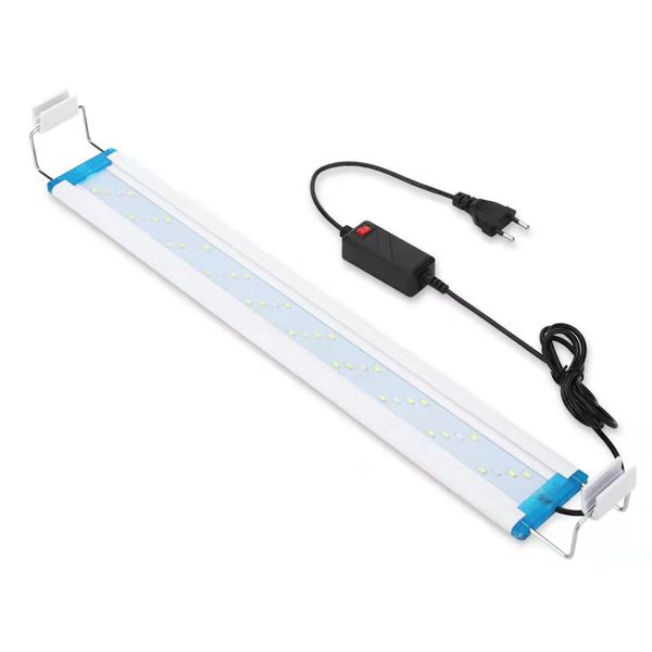 Super Slim Blue Leds Aquarium Olighting Aquatic Plant выращивает свет 18-72 см. Расширимая водонепроницаемая лампа для рыбы для рыбного бака 90-260V