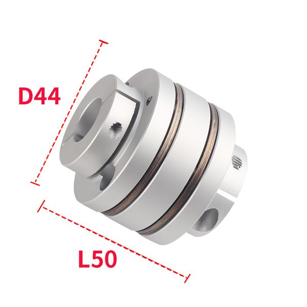 Flange Diaphragm D44 L50 Accoppiamento a doppia alluminio Accoppiamento flessibile Raccopergatore Chiave Alevato Rigidità Elastico Elastico