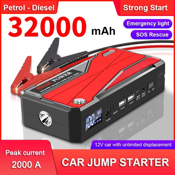 Outdoor -Notfallstart Motor Tragbarer Autosprung Starter 159800mAh Batterieleistung Batterie Batterie Booster Starker Start 12 -V -Autos