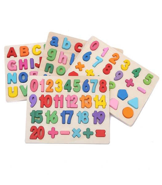 Lettera di puzzle neonatale e forma a forma di puzzle per bambini per bambini ragazzi e ragazze educative educative Toy7395949