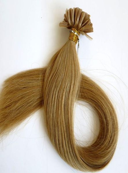 100g 100strands pregos pré -ligados u ponta de cabelo Extensões de cabelo humano 18 20 22 24 polegadas m1822 cor para cabelos indianos brasileiros Top Quality8631872