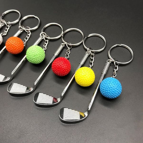 Beliebter Schlüsselhalter Multipurpose Sport Schlüsselbund Golfball Ornamente Bright Color Key Halter Schlüsselbund