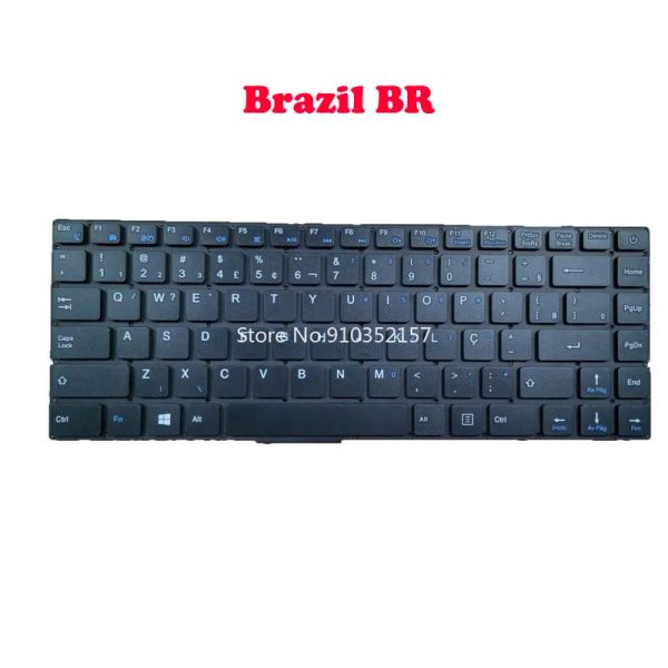 Tastaturen Laptop -Ersatztastatur für Jumper für EZBook S5 14 'Brasilien BR leer 2 Pin mit Netzschalter Neu