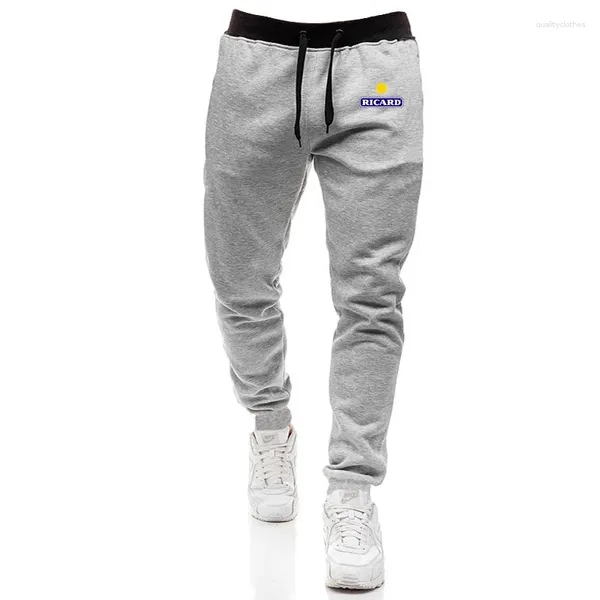 Calças masculinas 2024 Impresso Spring Autumn Ricard Men/Women que corre os jogadores Sortpante Sort Pant Sort Casual Troushers Gym Breathable Pant respirável