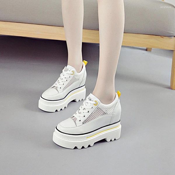 Fitness Shoes Ladies Fashion Wedge Sneakers Women Platform Chunky White Sexy for High Heels Sex Sapato casual feminino