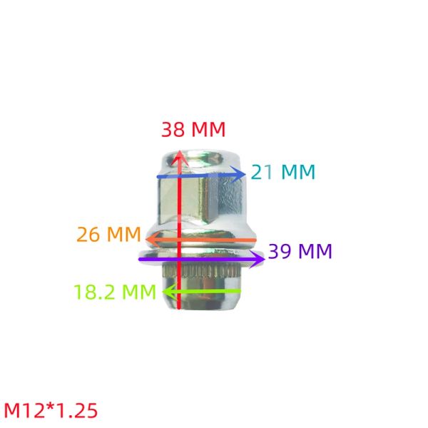 1 PCS M12*1,25 porca do cubo da roda para Nissan 350Z 370Z altima cuba gt-r maxima sentra versa note armada frontier juke chutes