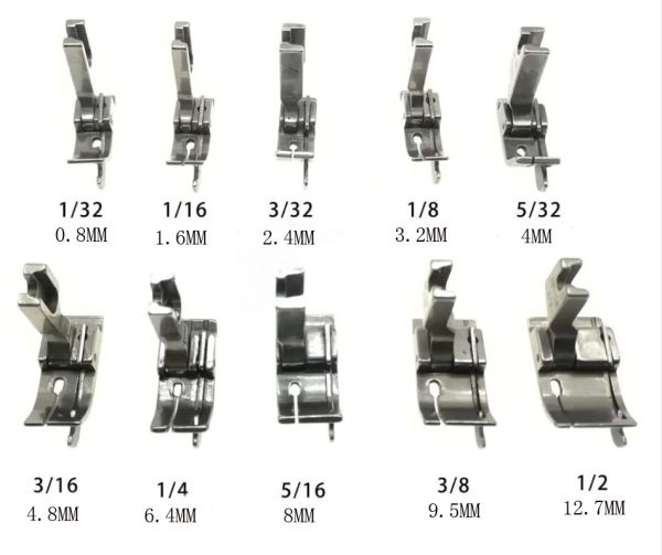 1 pedaço de pé com dobradiças com guia direita ou guia esquerda para máquina de costura industrial sp-18 sp18