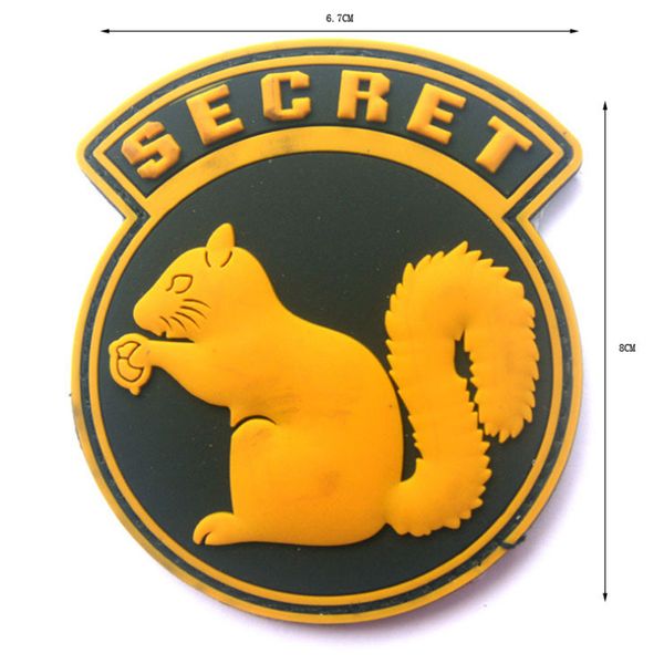 PVC Top Secret Squirrel Patch Viking Wolf Firefighter Membro delle Nazioni Unite Medal of Honor Badge Military Badge Patch