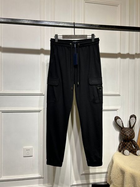 Высокие новые мужские брюки модные карманные сплайсинговые брюки.
