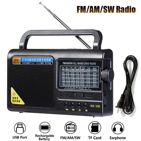 Spieler tragbarer FM/AM/SW Radio Full Band Radio Receiver TF USB MP3 Music Player mit 3,5 -mm