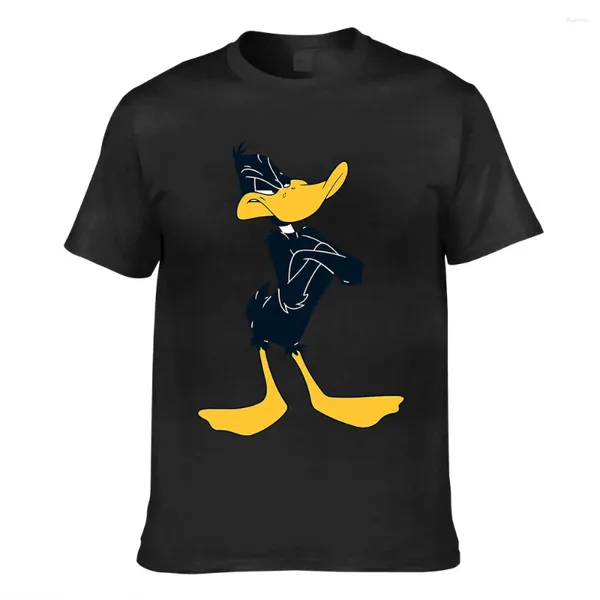 Herren-T-Shirts Daffy Ente mit Armen gekrönt gedruckte Sommer-Männerhemd Frauen Mode Tops weibliche lässige T-Shirts