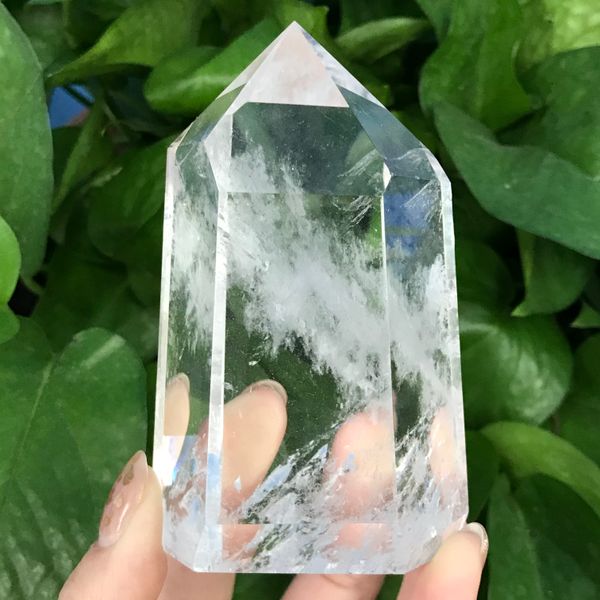 Clear Lemurian Seed Quartz Natural Point Cluster Crystal Rough Healing Home Decor