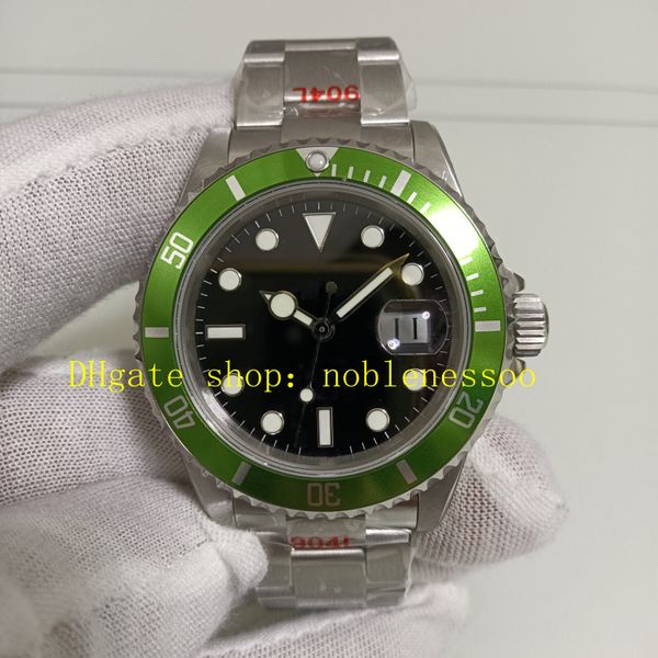 Vera foto da 40 mm orologi vintage maschile 16610 classico 50 ° anniversario in lega verde gambe BLAC