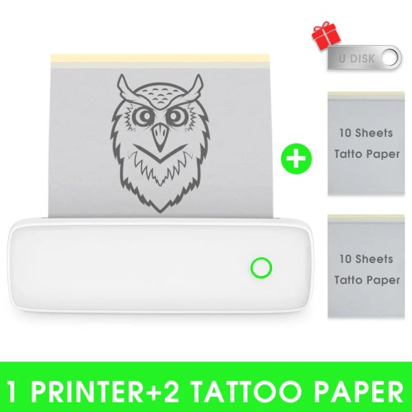 Drucker Thermal Tattoo Drucker Vorlagemaschine USB Tragbarer A4 Papierdrucker Wireless Bluetooth -Transferdruckmaschine (5 Auswahl)