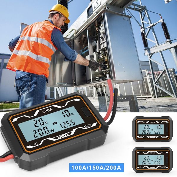 M4YC DC Dijital Monitör LCD VOLT AMP Watt Metre Pil Güçlü Analizör Test Cihazı