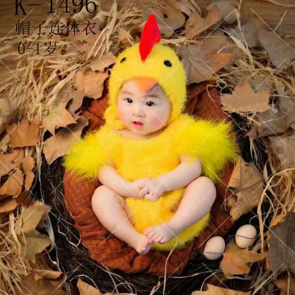 Frango Bebê fotografia Terne recém -nascida bebê infantil brotos de cenas roupas de festa de festa de festa