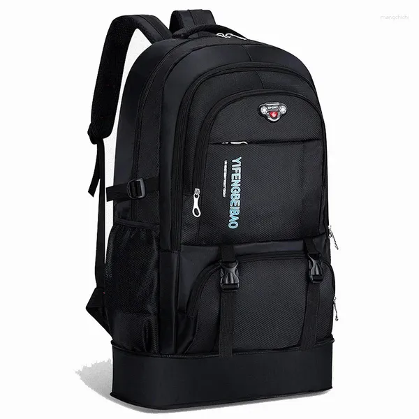 Backpack Men's Outdoor 65L de alta capacidade escalam viagens Rucksack School Bag Sports Camping Pacote para mulheres do sexo masculino