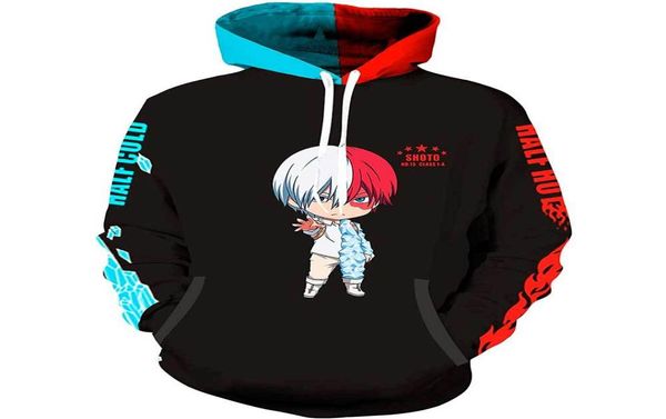 3d Anime My Hero Academia Todoroki Shouto Midoriya Izuku Hoodies Sweatshirts Cartoon Rollenspiele Herren Frauen Autumn Sportwear Coats C6160967