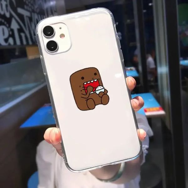 Симпатичный чехол для телефона Domo-Kun для iPhone 11 12 Mini 13 Pro XS Max X 8 7 6S плюс 5 SE xr Transparent Shell