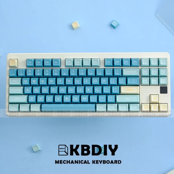 Acessórios kbdiy gmk keycap mar lemon lemon pbt tiro duplo keycaps sa de perfil tais de tampas de teclas ISO Digite 7U Barra de espaço para teclado mecânico