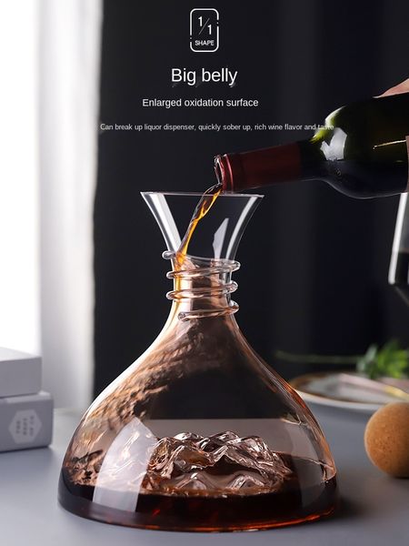 Big Decanter Handmade Crystal Red Wine Brandy Champagne Glasses Decanter Bottle Jug Proler Aerator for Family Bar