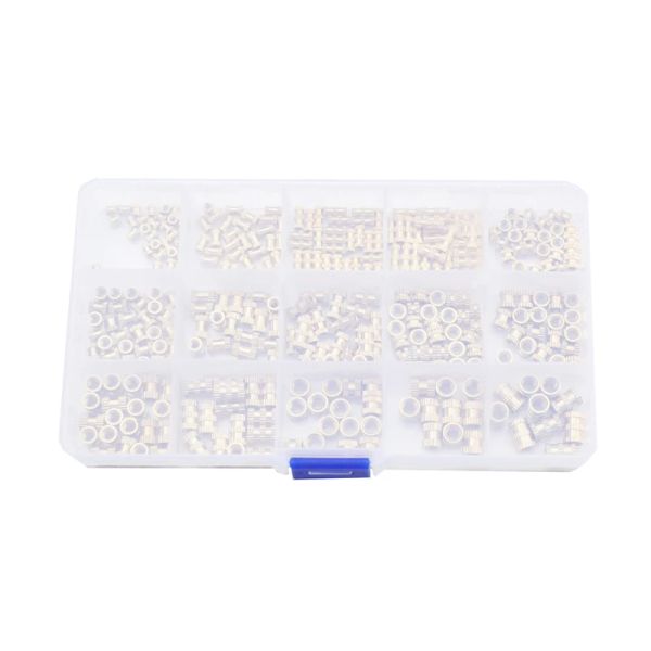 330/250pcs M2M3M4M5 Messinggewinde Einsatzmuttern Setzen Sie Doppelknurled -Injektmuttern Kit Kupfergewinde Buchse Reparaturkit ein