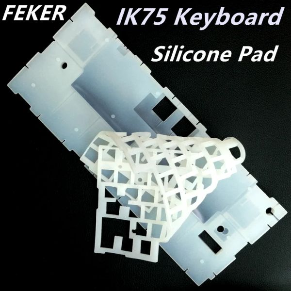 Zubehör Feker IK75 Original 2 in 1 Silikonpad für 75% IK75Mechanische Tastatur V1V3 Pro QMK DIY -Paket -Schall -Dämpfungsblech Weiche Pad