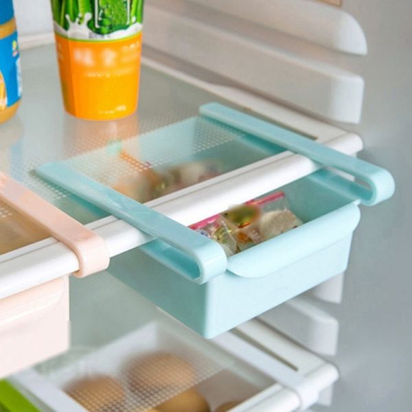 Slide Kitchen Fridge Freezer Space Saver Organizer Storage Rack Shelf Solder Novo