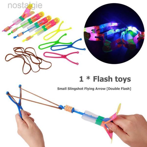 LED Flying Toys Battery Battery Flying Helicopter Toy Melhores presentes LED Light Light Outdoor Slingshot Game Slingshot Helicopter Toy para meninos meninas 240410