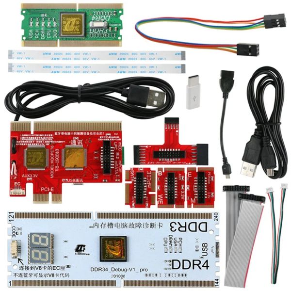 Karten Newv8 Laptop Desktop PC Universal Diagnose Test Debugg King Post Card Support für PCI PCIE Minipcie LPC DDR3/4