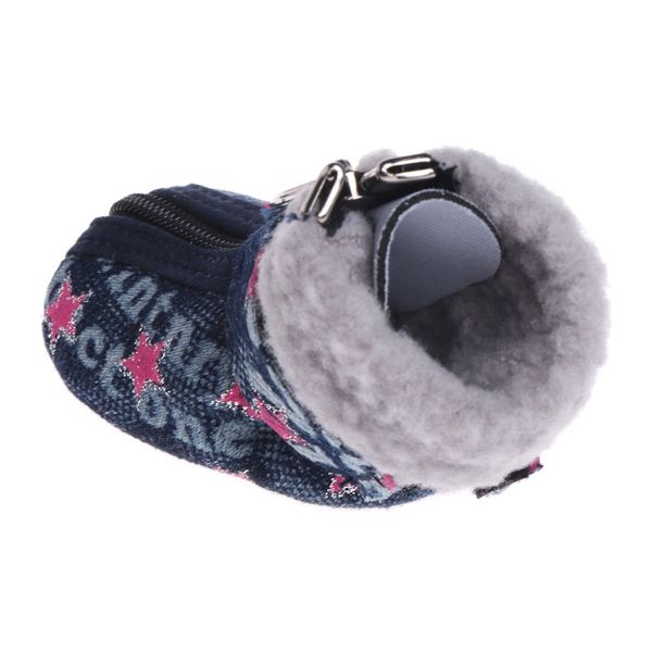 Scarpe per animali domestici cuccioli di neve caldi stivali invernali invernali adorabili orsacchiotto con cerniera antido