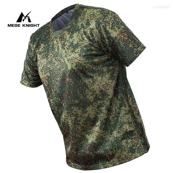 Camisetas masculinas Camuflagem militar Combate tático Treinamento de camiseta curta Treinando camisetas de secagem rápida