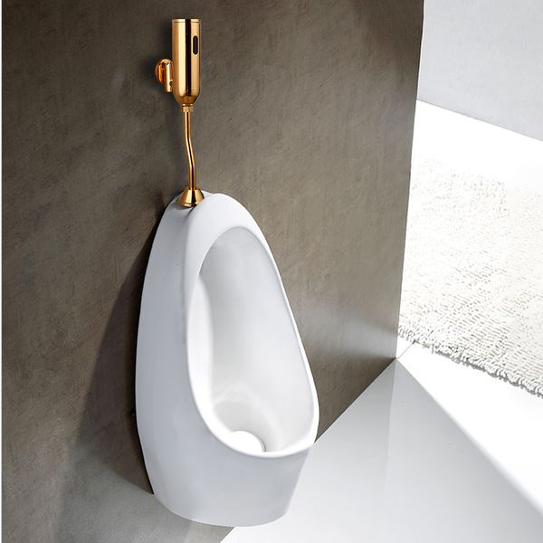 WC di accessorio per bagno urbinale Zappo Sensore di lavaggio a filo automatico Sensore orinatoio a parete montato tocco di rubinetto martte orinatoio nero dorato nero