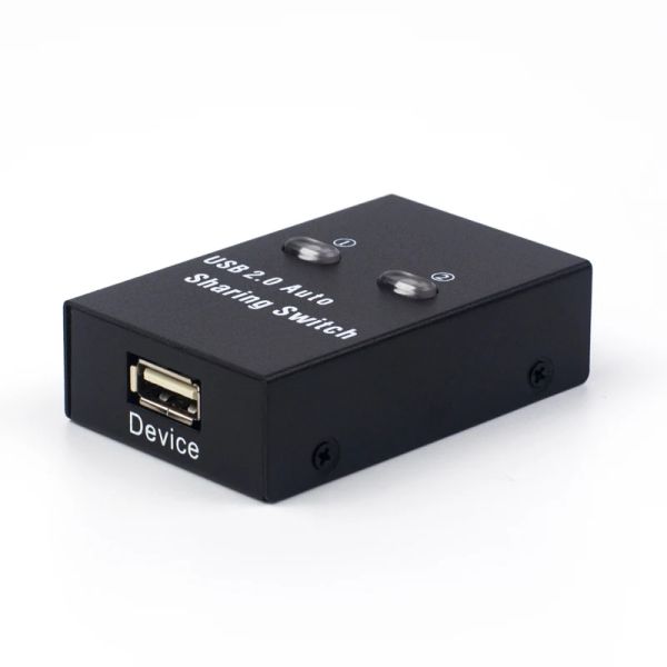 Hubs 2 portas Switch USB KVM Splitter USB2.0 Hub dois periféricos de computador Compartilhamento de impressoras Mouse Office Home Uso