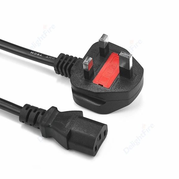UK Plug Power Extend Cable Cavo Main IEC C13 Cavo di piombo di alimentazione 1,5 m 5ft 18AWG per PC PC desktop Monitoraggio 3D Stampante 3D TV LCD TV