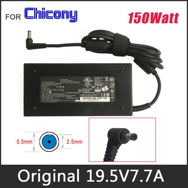 Caricabatterie originale da 150 W Alimentatore per Chicony 19.5V 7.7A Adattatore AC/DC per MSI WS72 6QJ026US Notebook Caricatore Laptop