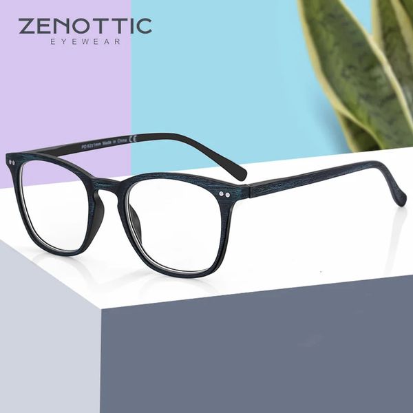 Zenottici Anti Blu Blottini Blocco occhiali da lettura in legno Design originale Eyewear Computer Eyecyes per unisex 240408